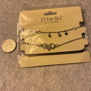D'Bello Silver heart Bracelet Set